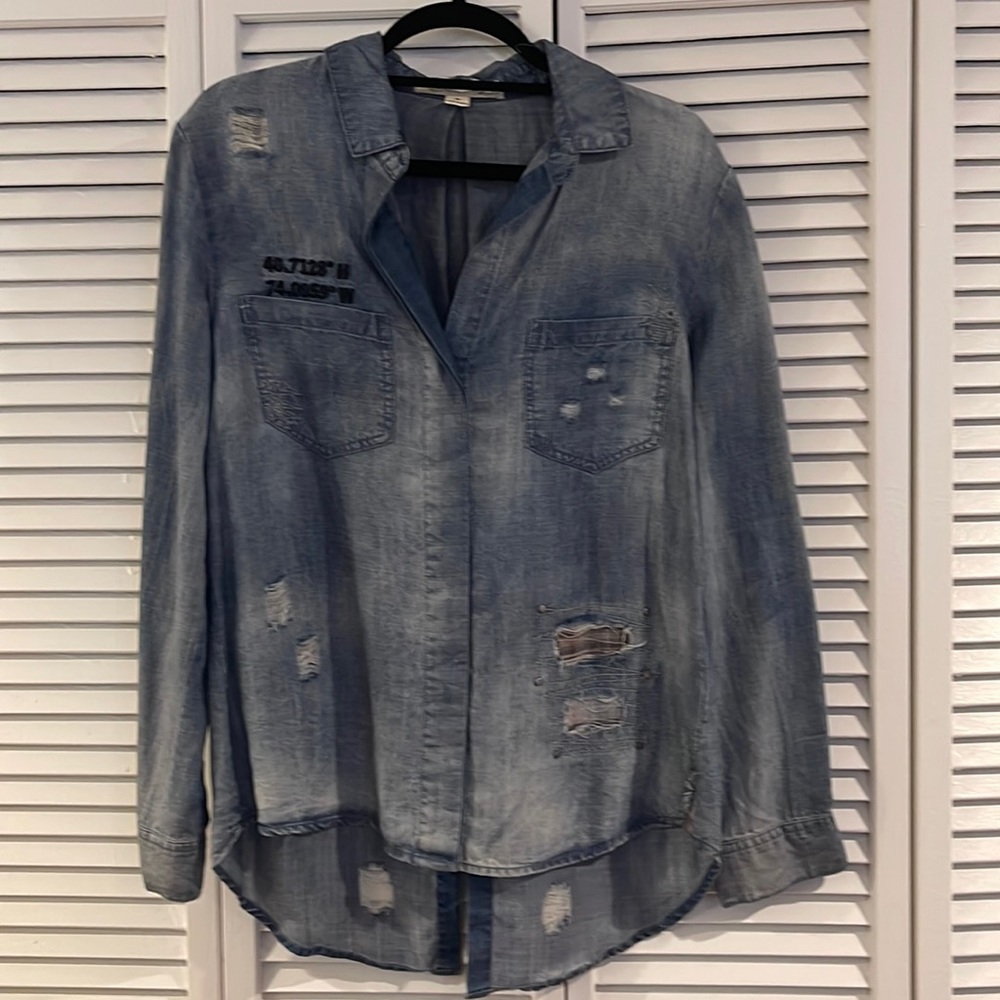 Vintage Havana Button Down Jean Shirt Super Soft Sz M